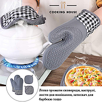 Набір рукавички кухонні та прихватки для гарячого Cooking House, фото 5