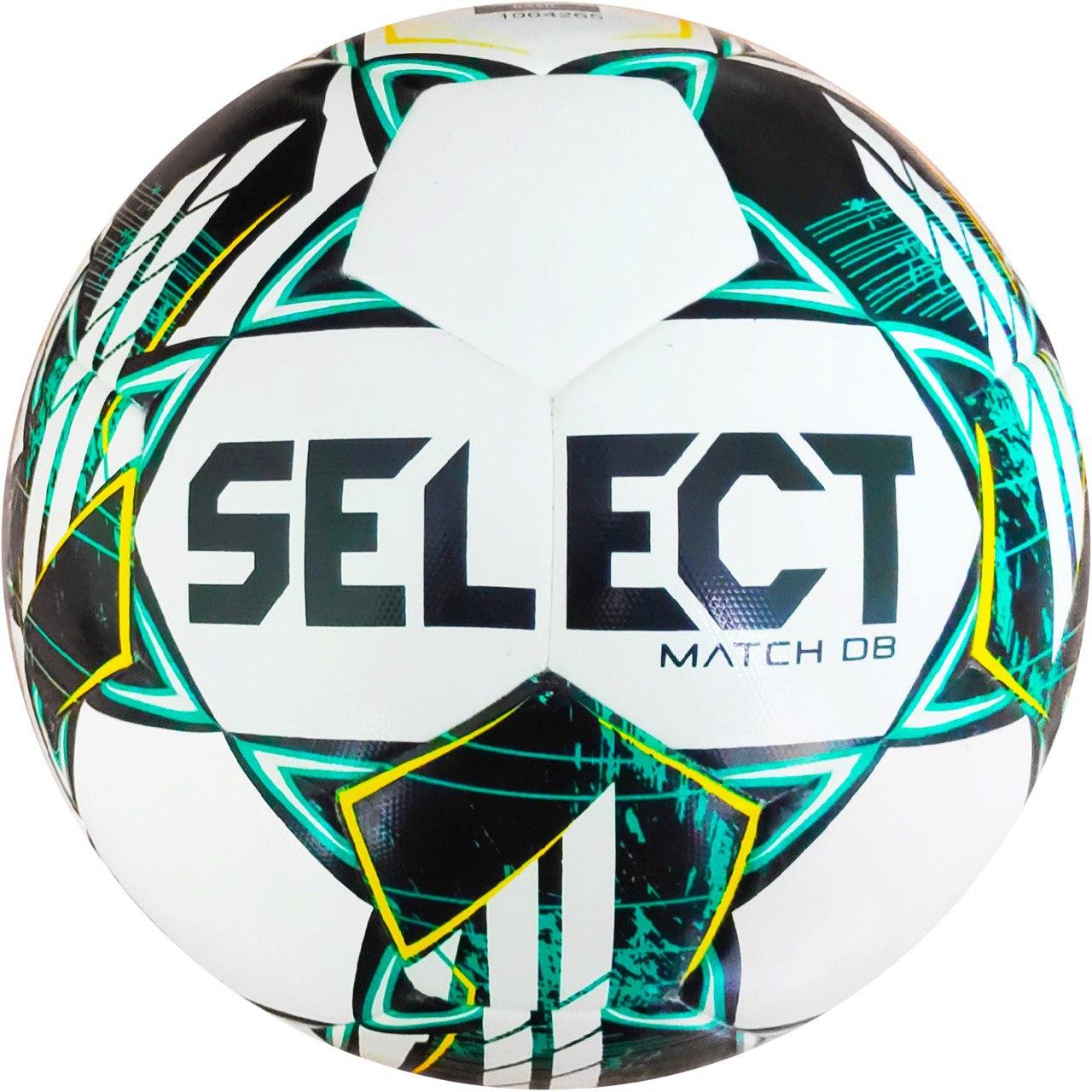 М’яч футбольний SELECT Match DB v23 (338) біл/зелений, 5