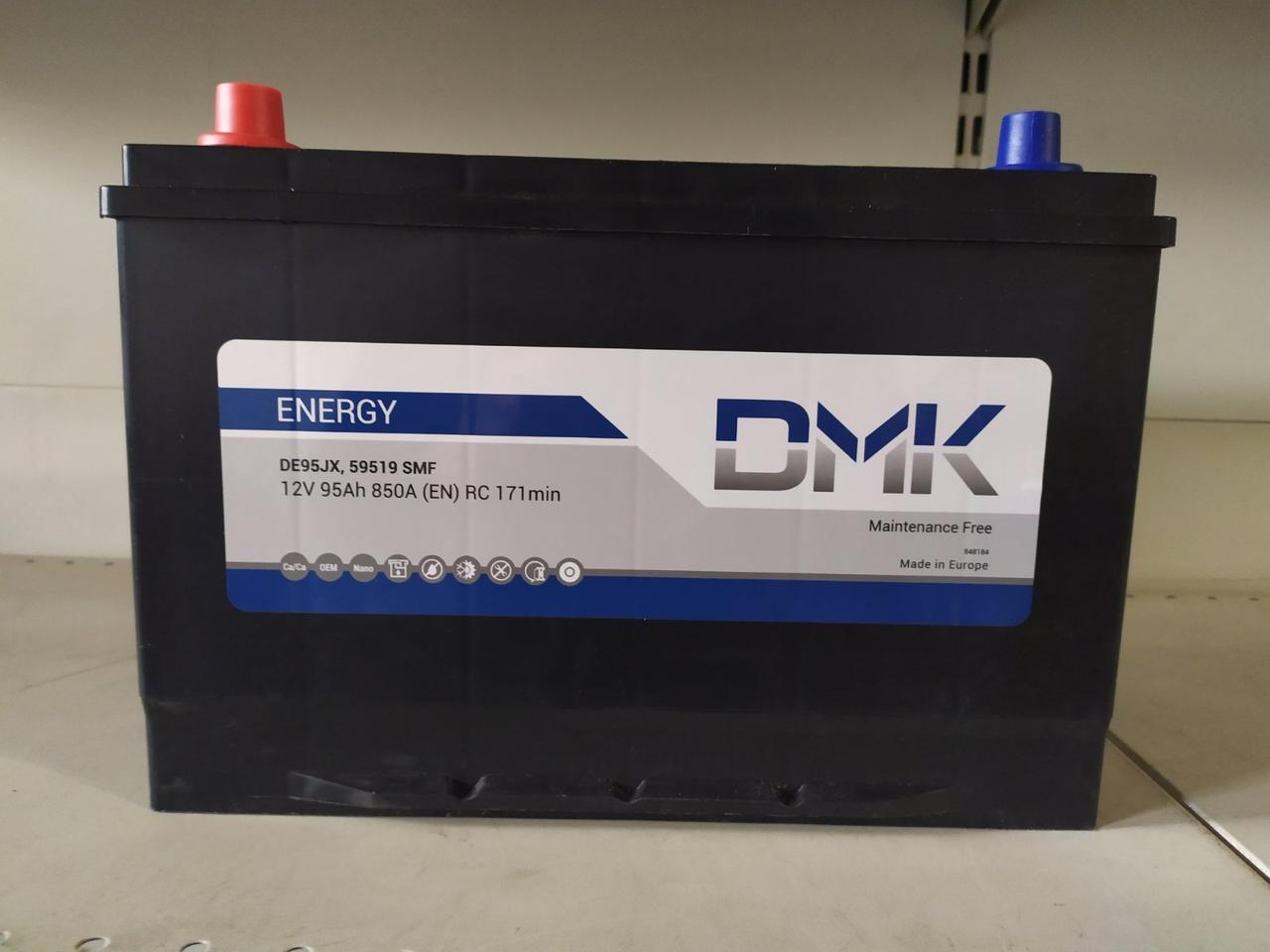 Акумулятор DMK 6CT-95asia-0 95Ah/850A R+ 0 (ДМК) Tab (Словіння) Автомобільний АКБ Кислотний Словіння НДС