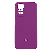Чохол Silicone Case Premium для Xiaomi Redmi Note 11 Pro Fuchsia 14 (закритий низ)