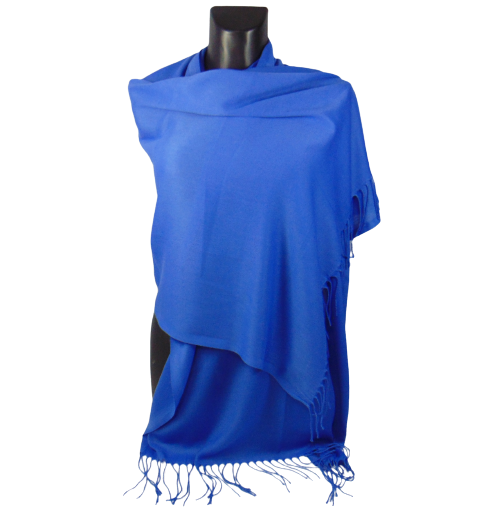 Палантин шарф однотонний Ozsoy синій