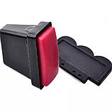 Штамп і скрапер для стемпінга чорний з червоною подушечкою 3х4 см., фото 8