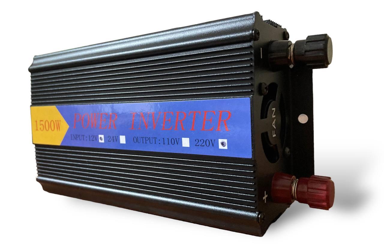 Інвертор автомобільний перетворювач напруги Power Inverter 12-220 V 1500W + USB