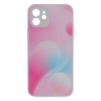 Накладка Epik Glass TPU Prism Circles для iPhone 12 Sky-Pink