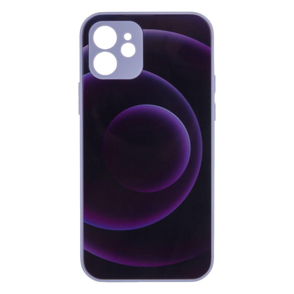 Накладка Epik Glass TPU Prism Circles для iPhone 12 Dark-Purple