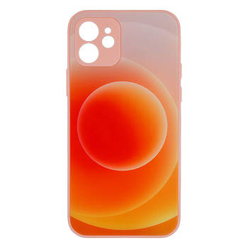 Накладка Epik Glass TPU Prism Circles для iPhone 12 Yellow-Orange