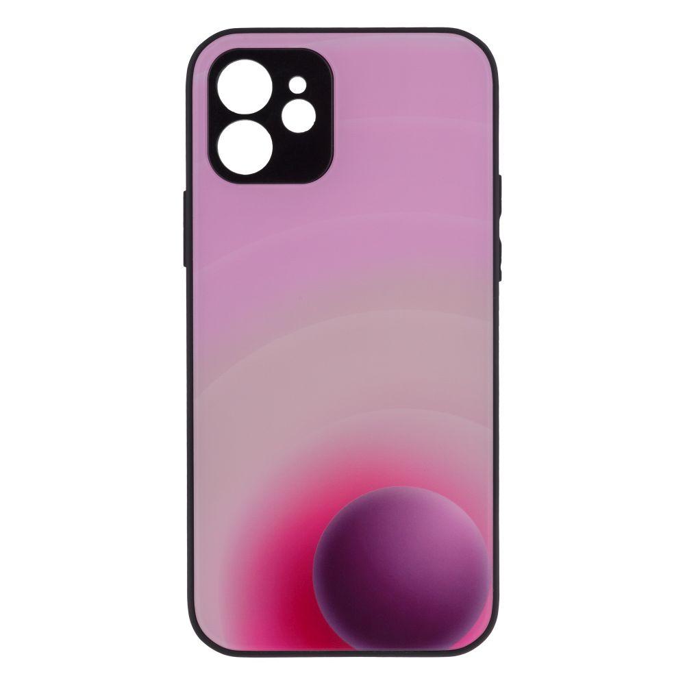 Накладка Epik Glass TPU Prism Circles для iPhone 12 Pink-Purple