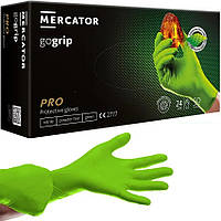 Нитриловые защитные перчатки Mercator Gogrip M зеленые (25 пар)