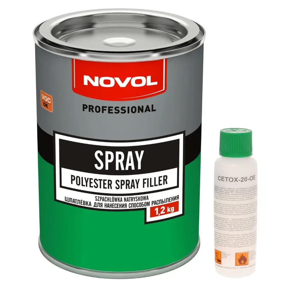 Жидкая шпаклевка Novol Spray 1.2 кг - фото 1 - id-p1736030194
