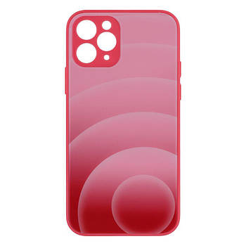 Накладка Epik Glass TPU Prism Circles для iPhone 12 Rose-Red