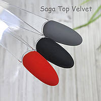 Топ матовий для гель лака Saga Top Matte Velvet (без липкого слоя) 8мл