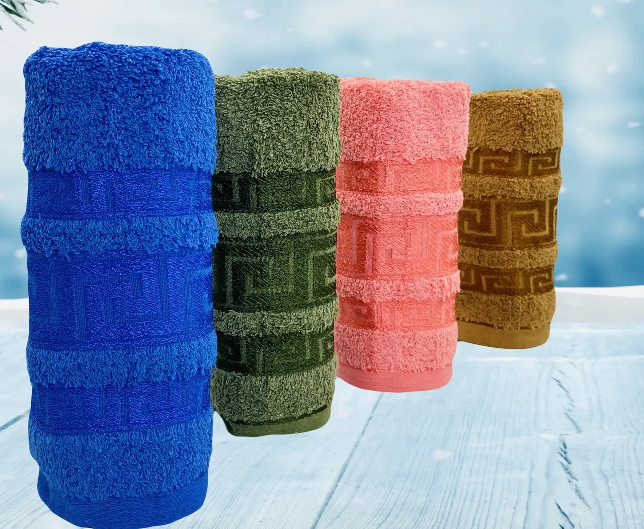 Рушник обличчя махровий 42х95 щільний (8 шт.)