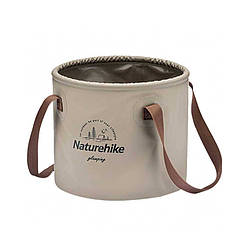 Відро складне Naturehike Round bucket PVC 10 л NH20SJ040 light coffee