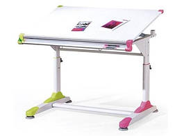 Письмовий стіл COLLORIDO білий/рожевий-зелений Halmar