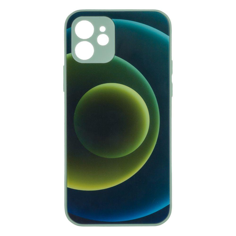 Накладка Epik Glass TPU Prism Circles для iPhone 12 Yellow-Blue