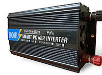 Инвертор чистый синус Smart Power Inverter 12-220 V 1000W + USB (можно подключать котел)