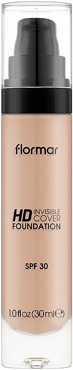 Тональна основа для обличчя Flormar Invisible Cover HD Foundation SPF 30, No10 Pink Porcelain, 30 мл