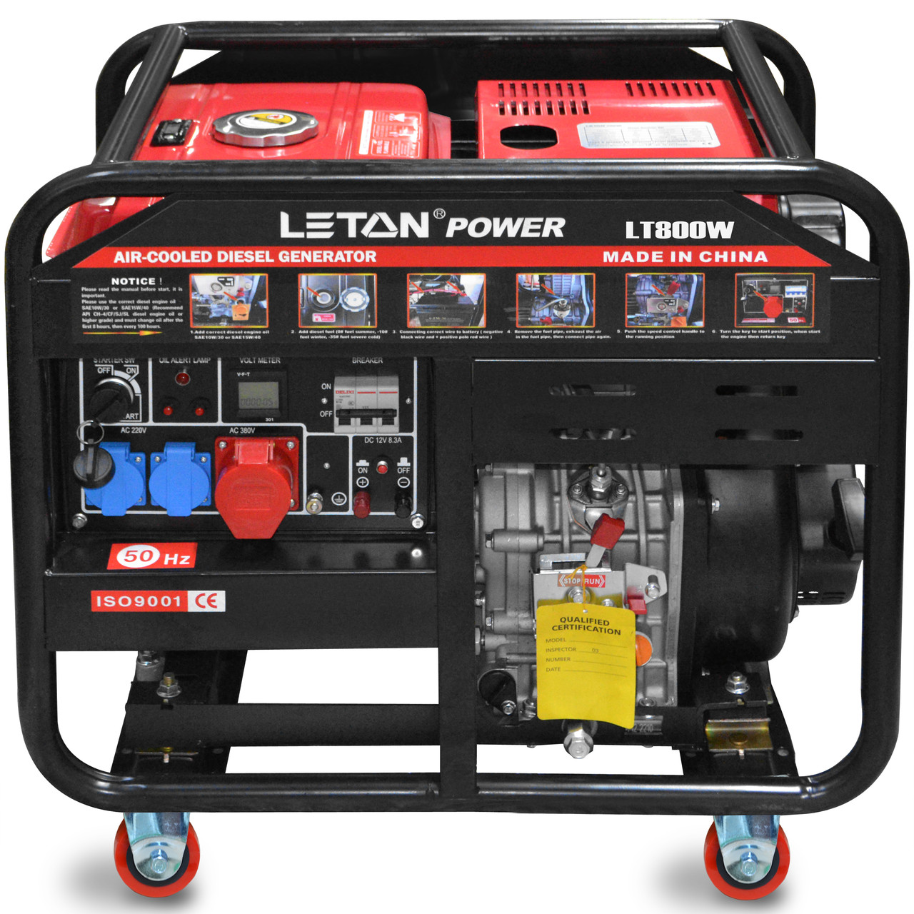 Дизельний трифазний генератор Leton LT8000W 8 кВт