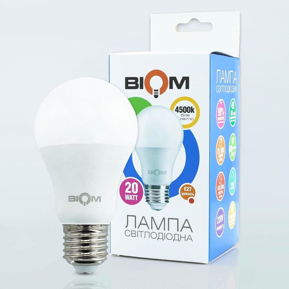 Лампа A80 20W E27 4500 K BIOM