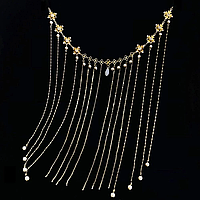 Украшение цепная Маска на лицо "Arabian Night" - золотистая № 114 Aushal Jewellery