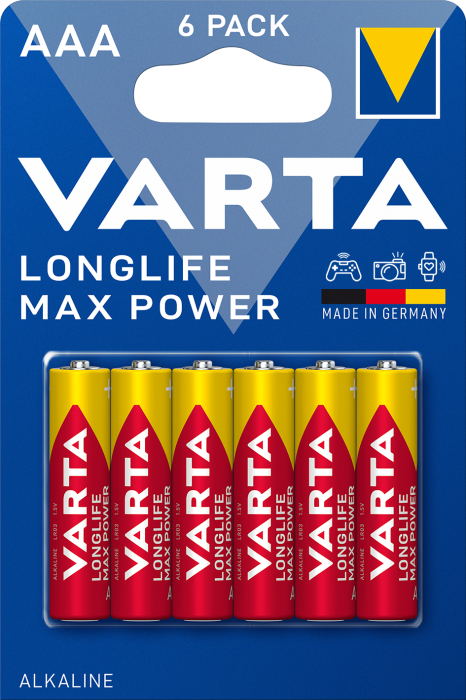 Батарейка VARTA LONGLIFE Max Power AAA BLI 6