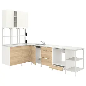 IKEA ENHET кутова кухня (893.379.18)