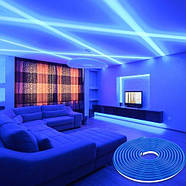 Світлодіодна стрічка NEON 12В JL 2835-120 B IP65 синій, герметична, 1м, фото 6
