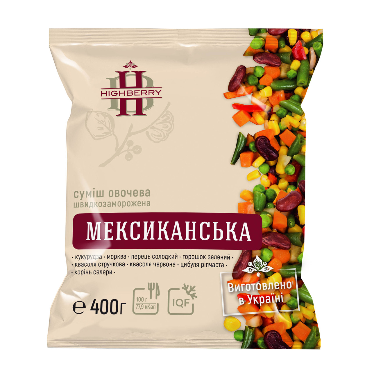 Суміш овочева швидкозаморожених "Мексиканська LIGHT" 400 г