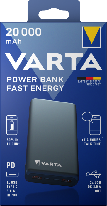 Павербанк VARTА FAST ENERGY 20000mAh
