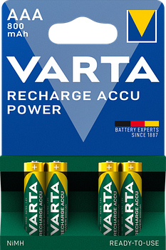 Акумулятор VARTA ACCU AAA 800mAh BLI 4 (READY 2 USE)