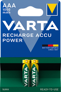Акумулятор VARTA ACCU AAA 1000mAh BLI 2 (READY 2 USE)
