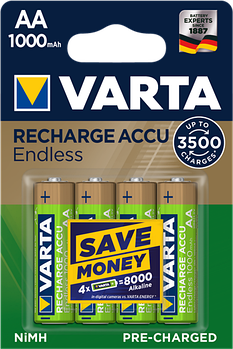 Акумулятор VARTA Accu Endles AA 3500 Cycles 1000mAh Blister 4
