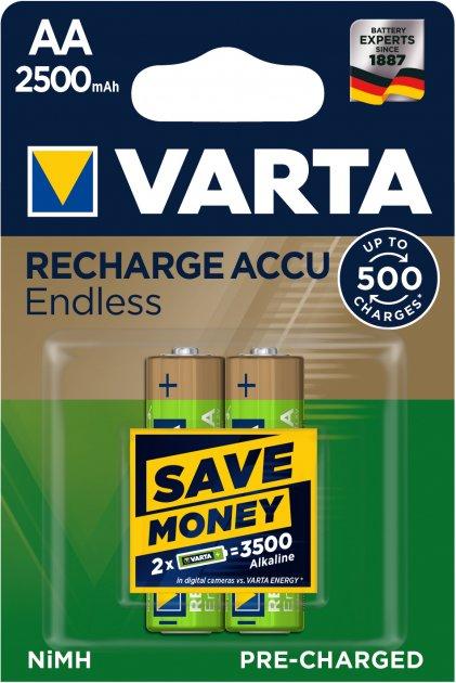 Акумулятор VARTA Accu Endless AA 500 Cycles 2500 mAh Blister 2, фото 1