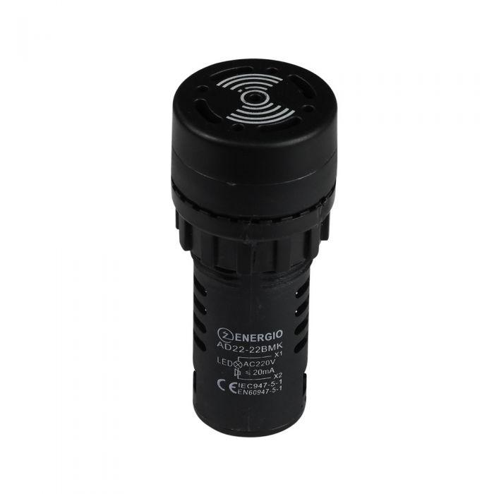 Зуммер ENERGIO AD22-22BMK 220В AC чорний