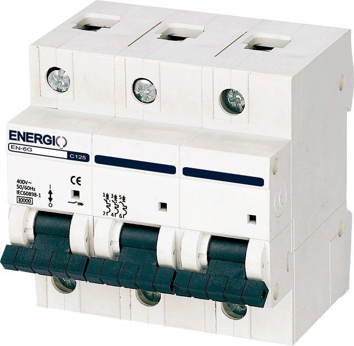 Модульний автоматичний вимикач ENERGIO SP-3P C 125А 6кА