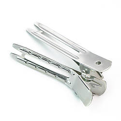 Основа для шпильки подвійна з перфорацією 47х10 мм Срібло 10 шт.