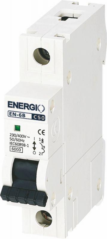 Модульний автоматичний вимикач ENERGIO EN 1P C 50А 6кА