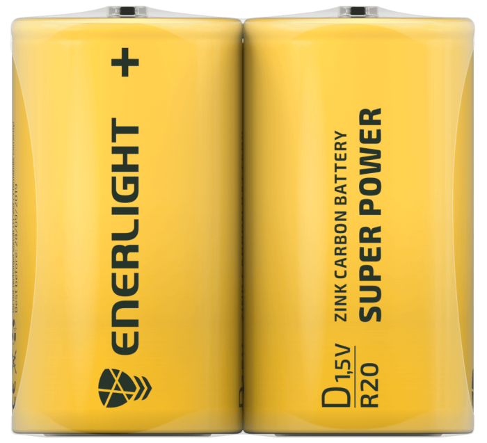 Батарейка ENERLIGHT Super Power D FOL 2
