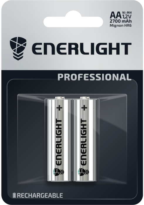 Аккумулятор ENERLIGHT Professional AA 2700mAh BLI 2, фото 1