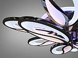 Стельова люстра з диммером і LED підсвічуванням, колір чорний хром, 150W, фото 7