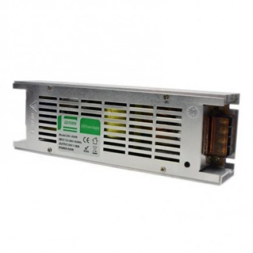 Блок живлення 24V, 250W, 10.5А, металевий корпус, IP20, негерметичний, для внутрішнього застосування.
