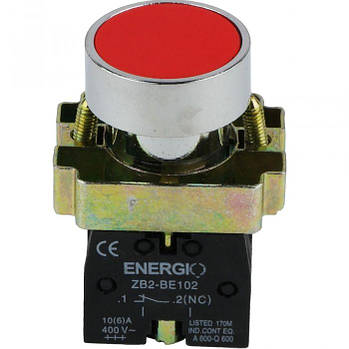 Кнопка ENERGIO XB2-BA42 СТОП червона NC
