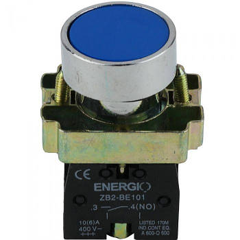 Кнопка ENERGIO XB2-BA61 ПУСК синя NO