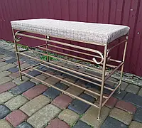 Пуф ковани середній без спинки "Трубка" 75см. Банкетка. Прихожа