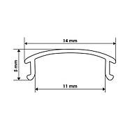 Розсіювач для LED профілю прозорий BIOM LC-U для LED профілю, м, фото 4