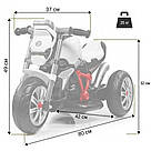 Електромотоцикл дитячий на акумуляторі 3-х колісний SPOKO електричний мотоцикл для дітей до 3-х років білий, фото 8
