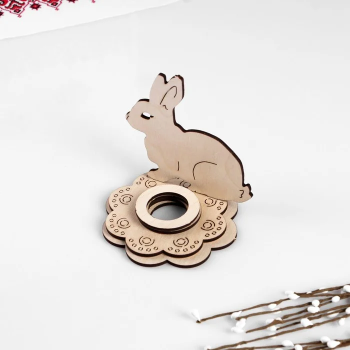 Великодня підставка для яйця Зайчик 120х100мм, фото 1