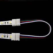 Конектор для світлодіодної стрічки OEM SC-22-SW-15-5 10m RGBW 2joints wire (провід-2 затиска), фото 4