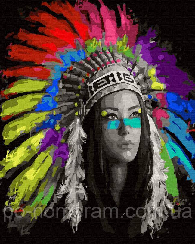 Акційна Малювання по номерам Дружина вождя (BK-GX39841) 40 х 50 см, фото 1