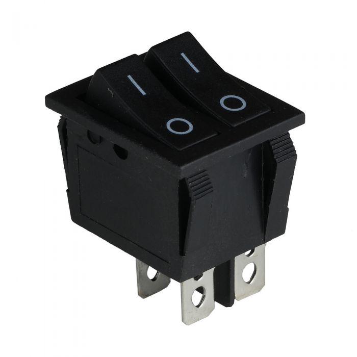 Клавішний перемикач ENERGIO KCD2-2101 Bk/Bk ON-OFF 2 клавіш